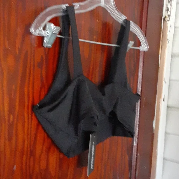 Pretty little things sz US 8 one piece bikini top NWT black - Picture 2 of 3